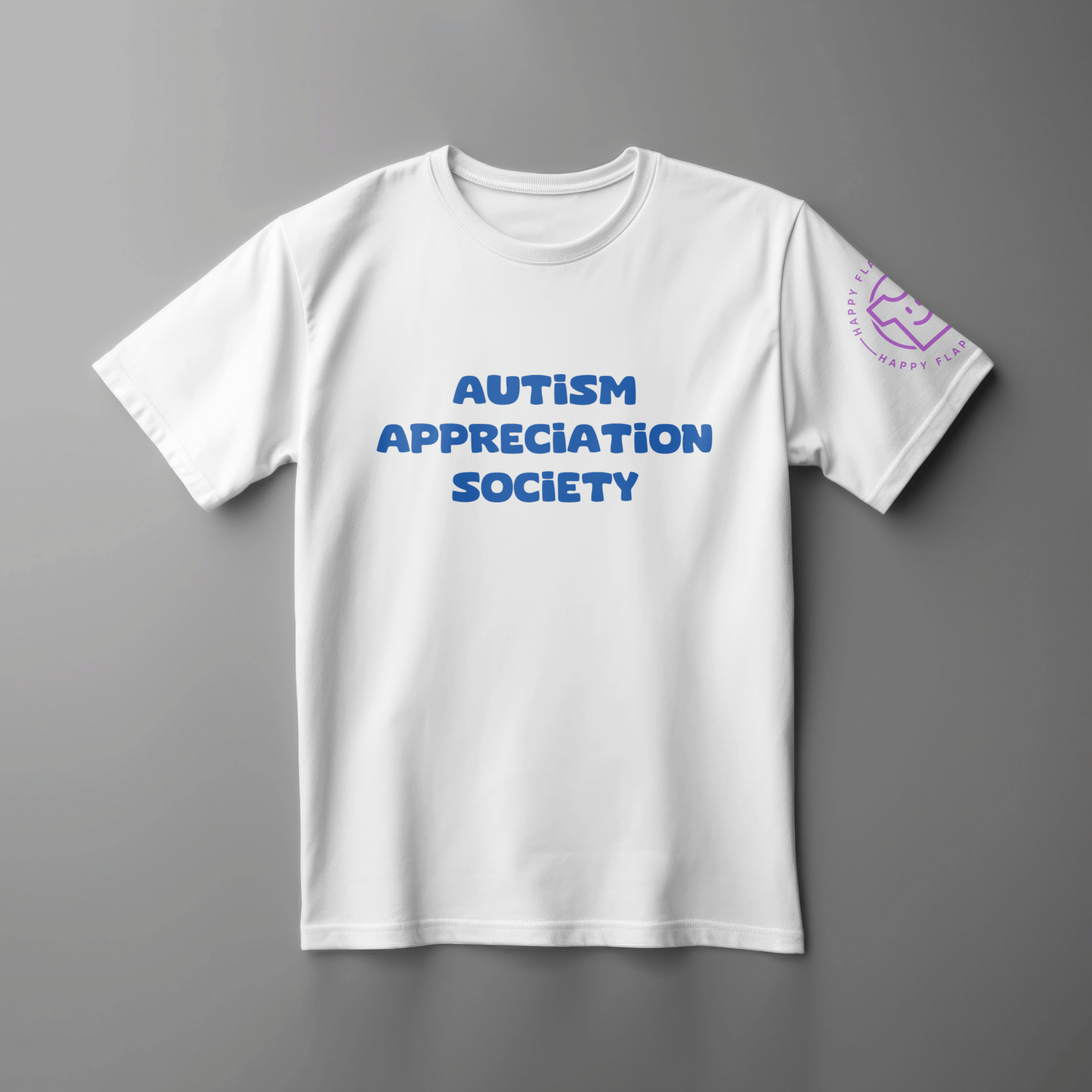Autism Appreciation Society White Kids T-Shirt, for sale at Happy Flappy Gear