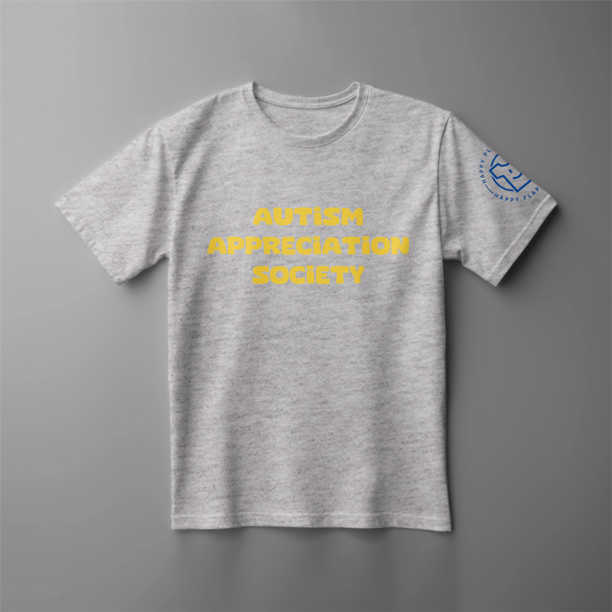 Autism Appreciation Society Grey Kids T-Shirt, for sale at Happy Flappy Gear