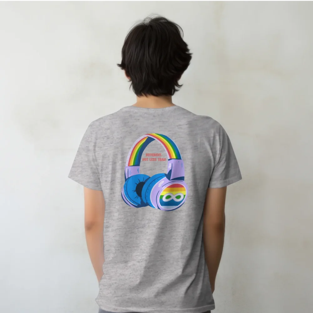 Different Not Less Than Grey Marle Kid's T-Shirt, for sale at Happy Flappy Gear